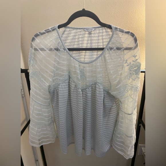 Very light blue Lucky Brand blouse. - Picture 2 of 8